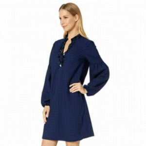 Lilly Pulitzer Navy Long Sleeve Dress Size 10